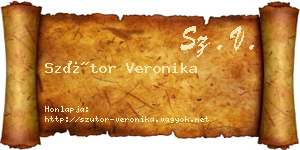 Szútor Veronika névjegykártya